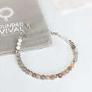 Sunstone & Moonstone Tasbih Bracelet | Women's Misbaha, 33 Beads