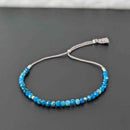 Blue Apatite Tassel Tasbih Bracelet | Women's Tasbeeh Beads, 33 Beads