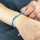Blue Apatite Tassel Tasbih Bracelet | Women's Tasbeeh Beads, 33 Beads