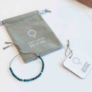 Blue Apatite Tassel Tasbih Bracelet | Women's Tasbeeh Beads, 33 Beads