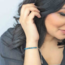 Blue Apatite Tassel Tasbih Bracelet | Women's Tasbeeh Beads, 33 Beads