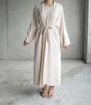 Ecru 2 Piece Abaya