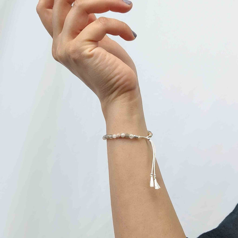 Sunstone Tassel Tasbih Bracelet | Women's Tasbeeh Beads, 33 Beads