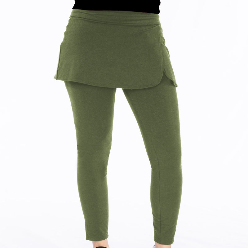 Buy Skirted Leggings Skeggings Asymmetric Skirt Active Wear Yoga Super  Soft, Stretch and Strong Olive Green the Shakti Leggings Online in India -  Etsy