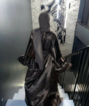 Abaya noire scintillante à manches ballon