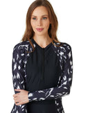 Fleck zip thru swim dress SPF50+